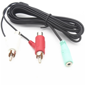 3.5母座對槍型RCA公母轉(zhuǎn)接線，耳機(jī)線，音視頻線